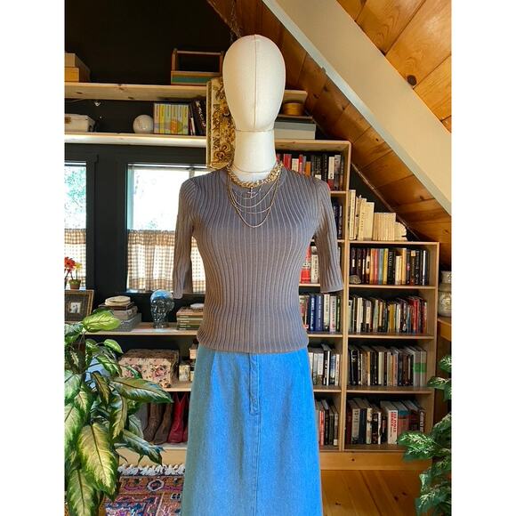 Ribbed Top Guess Olive Brown - Picture 5 of 5